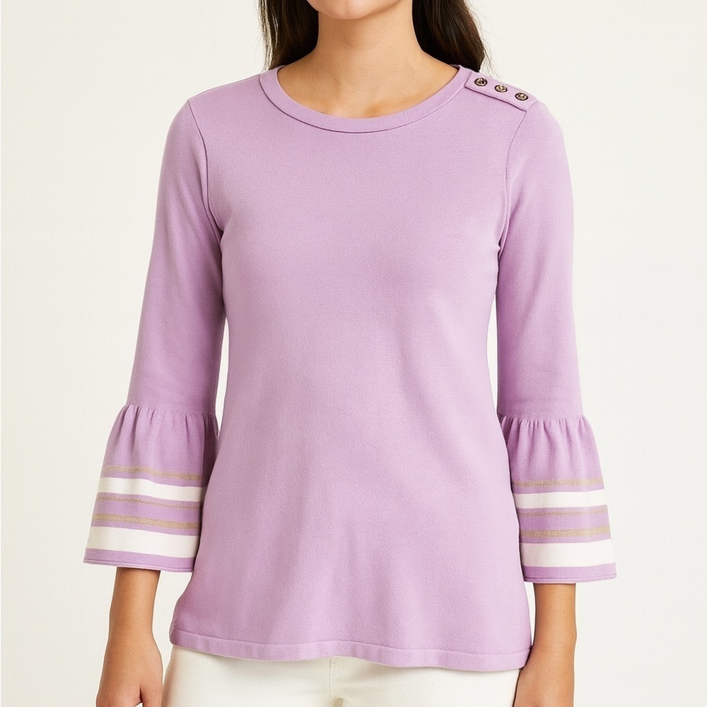 Lilly Pulitzer Purple Callee Bell Sleeve Sweater Size XS